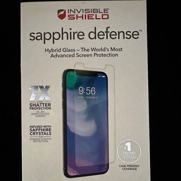 Invisible Shield Sapphire Defense Hybrid glass iPhone X NIB - Picture 1 of 5